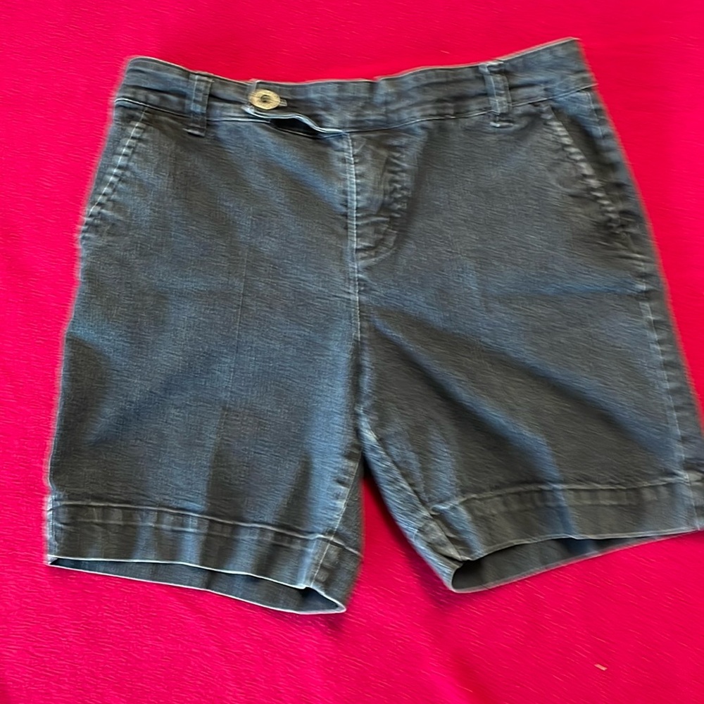 Style & Co blue jean shorts sz 8 petite. zipper closure
